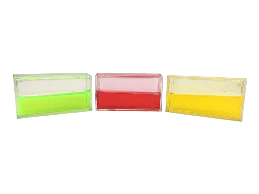 Fidget Ooze Tubes - B (3x Rectangle) Yellow, Red And Green