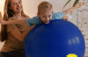 55cm Balance Ball No Roll Weighted Seat  Blue