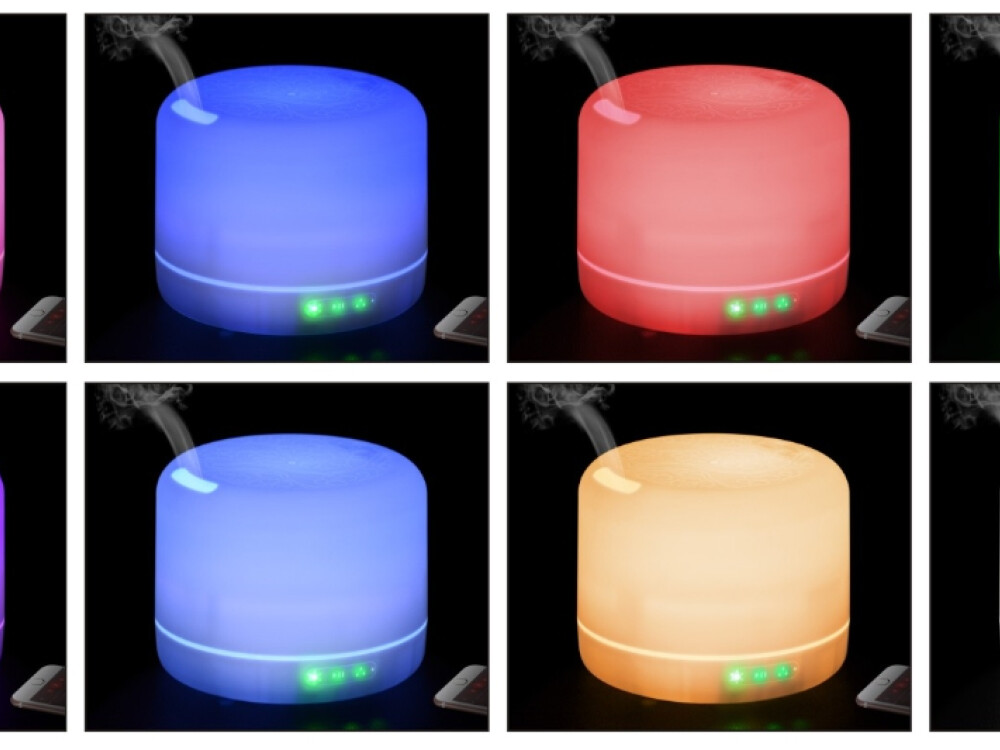 Colour Changing Aroma Diffuser (bluetooth And Speaker) (ineterchangeable Adapter)