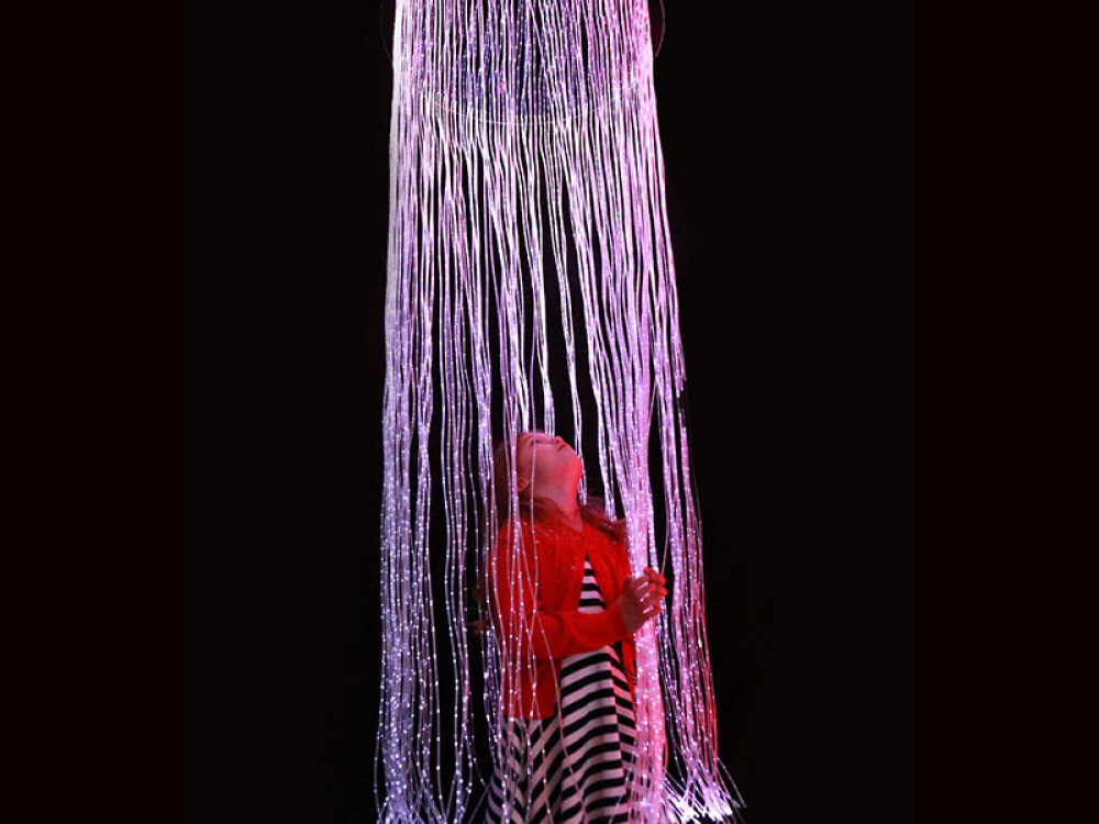 Sensory Fibre Optic Curtain Ring Including Fibres And Light Source (interchangeable Eu/uk Adapter)