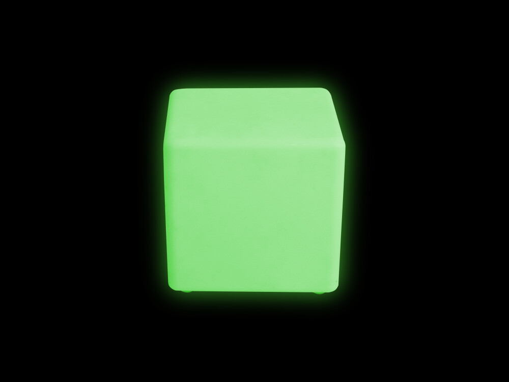 Colour Changing Led Cube Stool 30cm (interchangeable Eu/uk Adapter)