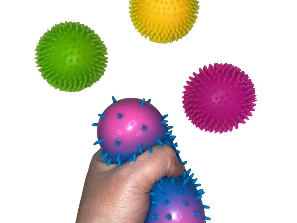 Spikey Stress Ball Pack 4 - Uv Reactive