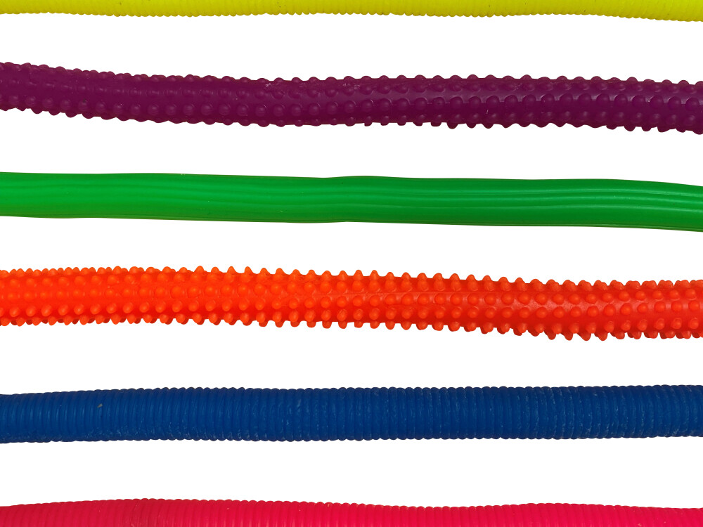 Stretchy Textured Elastic Fidget Snakes (pack Of 6)