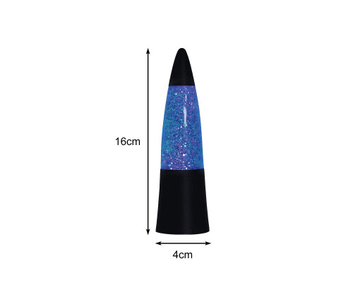 Shake And Shine Glitter Lamps Black (battery Operated - Included)