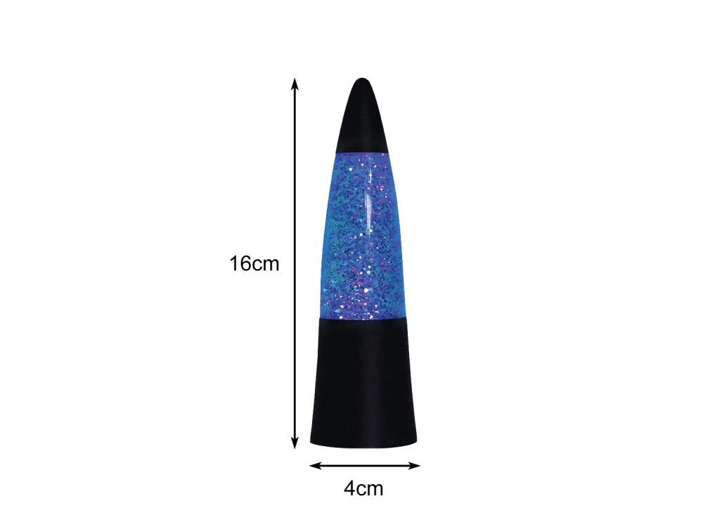 Shake And Shine Glitter Lamps Black (battery Operated - Included)