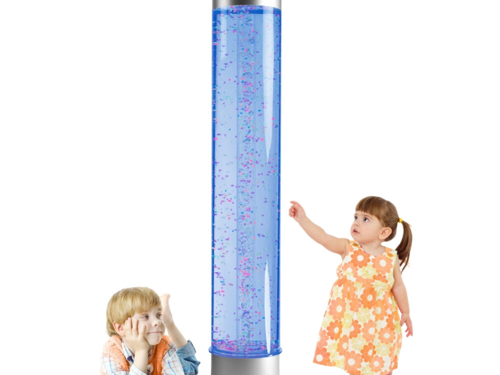 Extra Wide Bubble Tube - With Floating Balls And Remote 1.5m Tall X 30cm Diameter (uk And Eu Adapter)