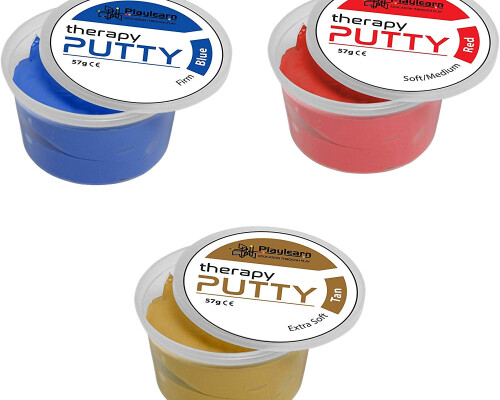 Therapy Putty (set Of 3) Extra Soft (tan), Soft/medium (red) And Firm (blue)