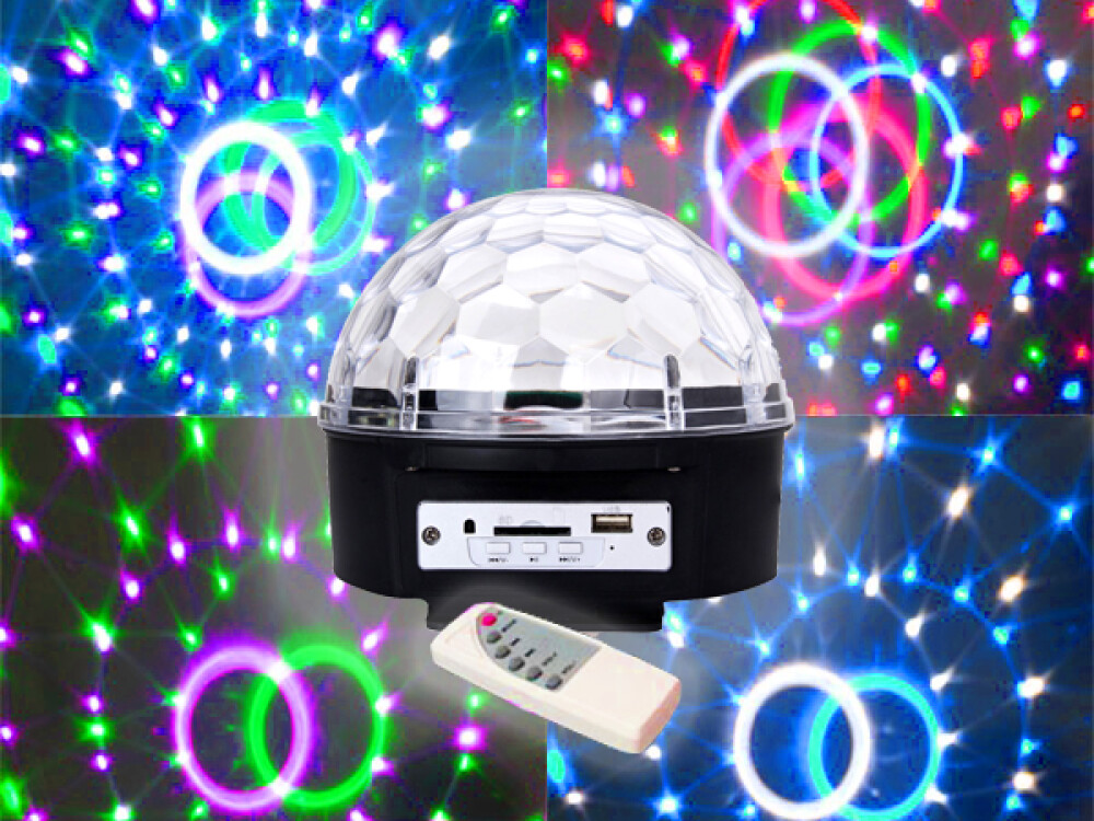 Disco Ball + Speakers, Sd/usb Slot, Bluetooth (interchangeable Eu/uk Adapter)