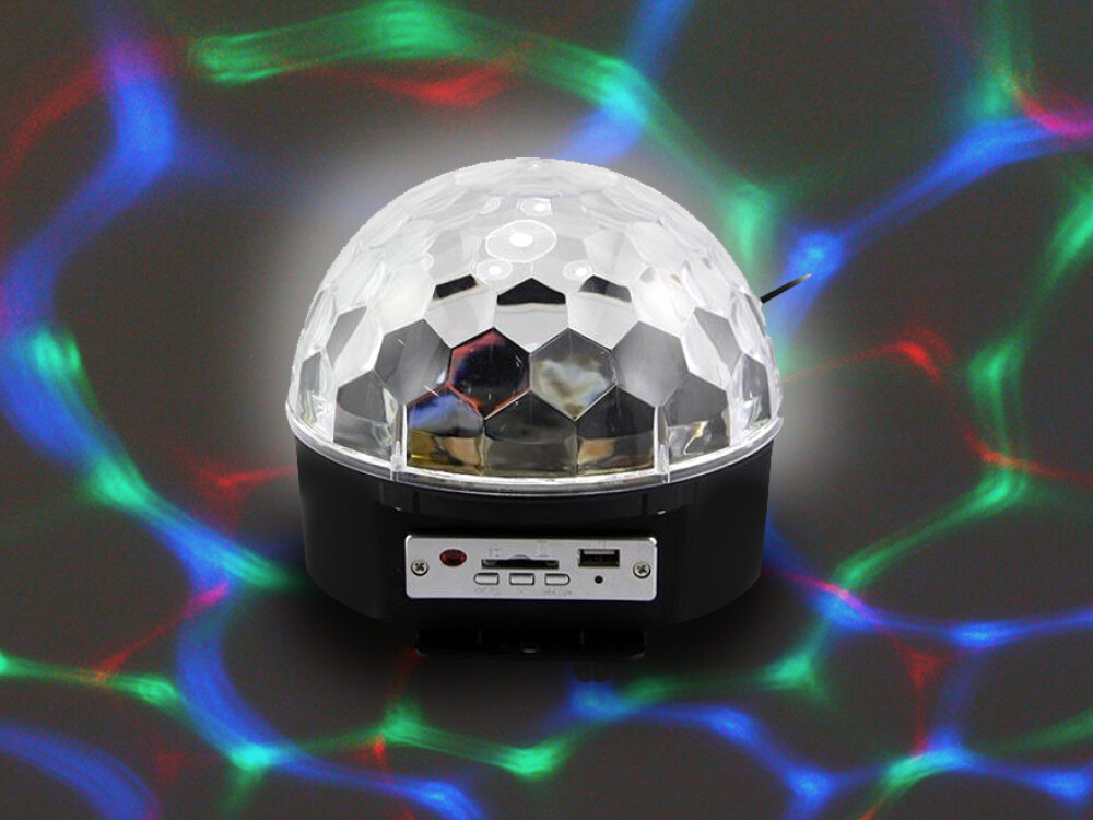 Disco Ball + Speakers, Sd/usb Slot, Bluetooth (interchangeable Eu/uk Adapter)