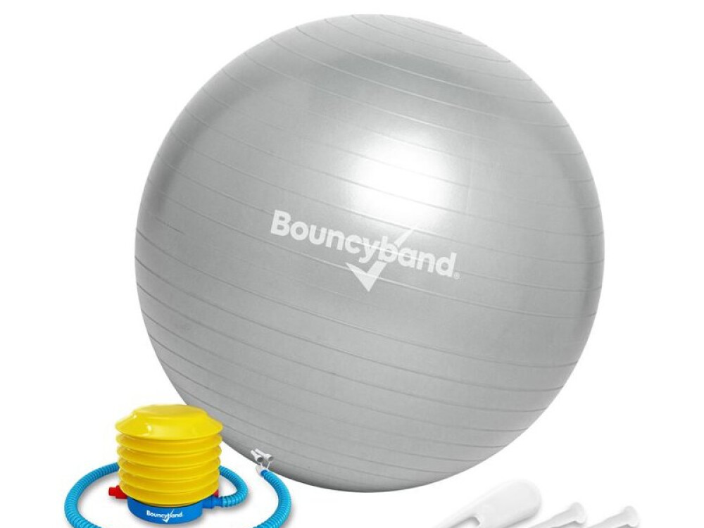 55cm Balance Ball No Roll Weighted Seat  Silver