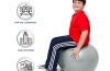 55cm Balance Ball No Roll Weighted Seat  Silver