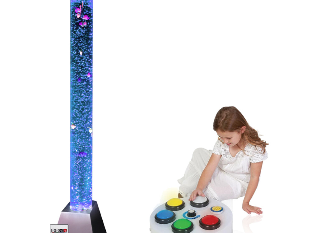 6' Bubble Tube With Large Button Controller (uk And Eu Adapter)