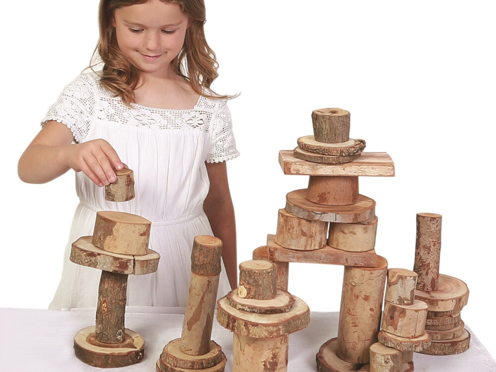 Wooden Log Set (38 Pieces)