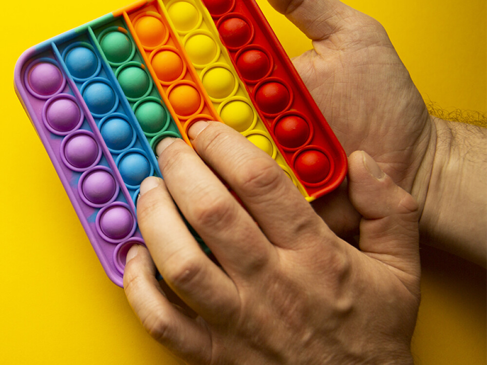 Pop Fidget Pad - Square - Multicoloured