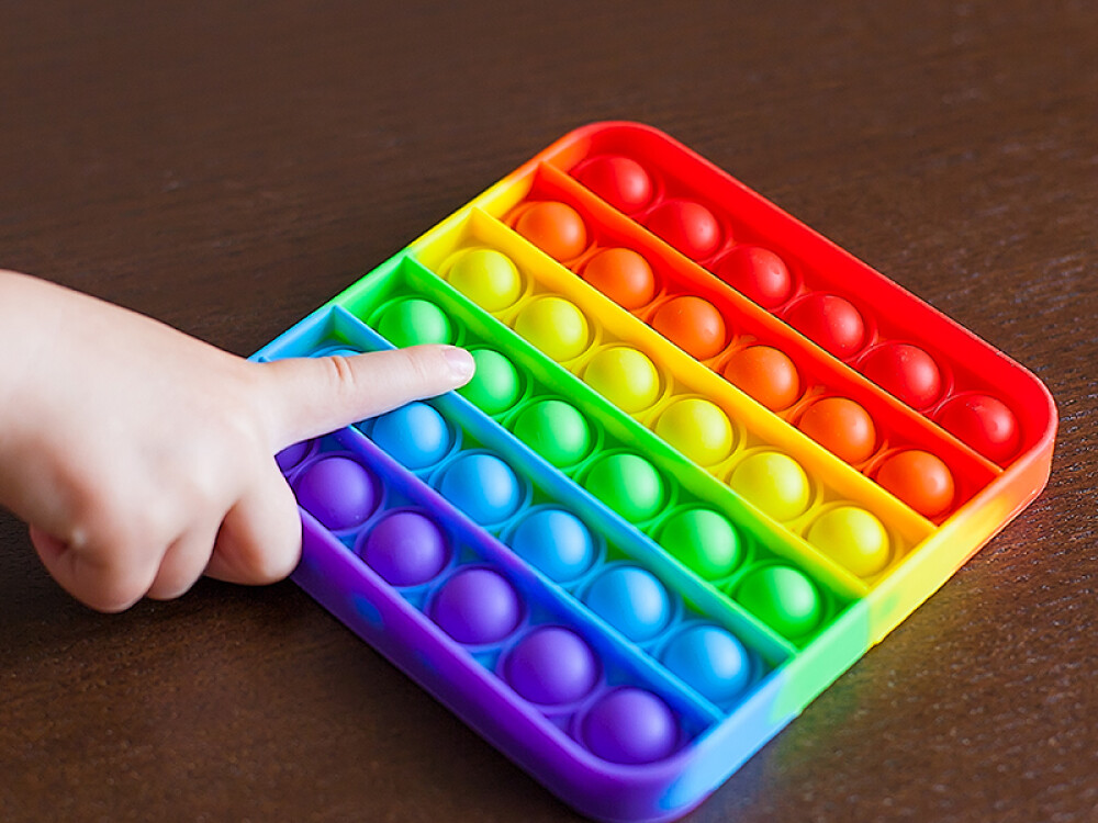 Pop Fidget Pad - Square - Multicoloured