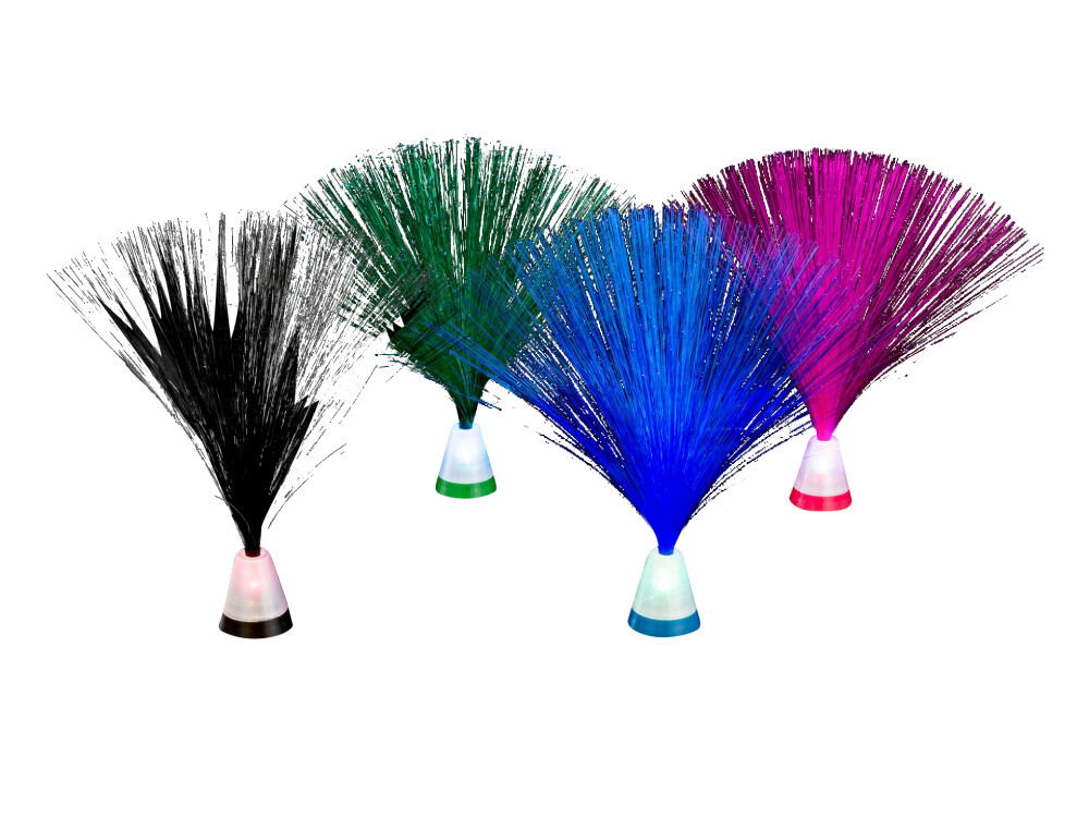 Pack Of 4 Mini Fibre Optic Lamps (battery Operated - Included)