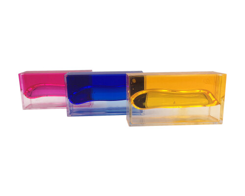 Fidget Ooze Tubes - A  (3x Rectangle) Purple, Yellow, Pink