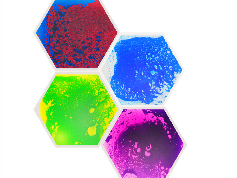 Hexagon Liquid Floor Tile (set Of 4)