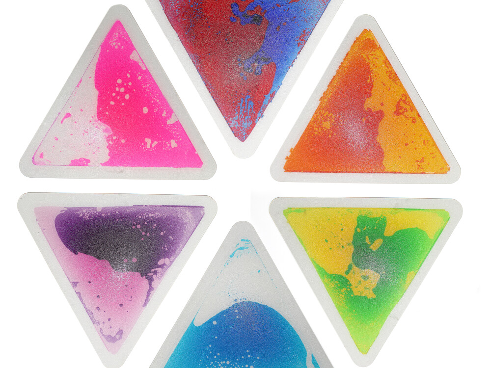 Equilateral Triangle Liquid Tiles (set Of 6)