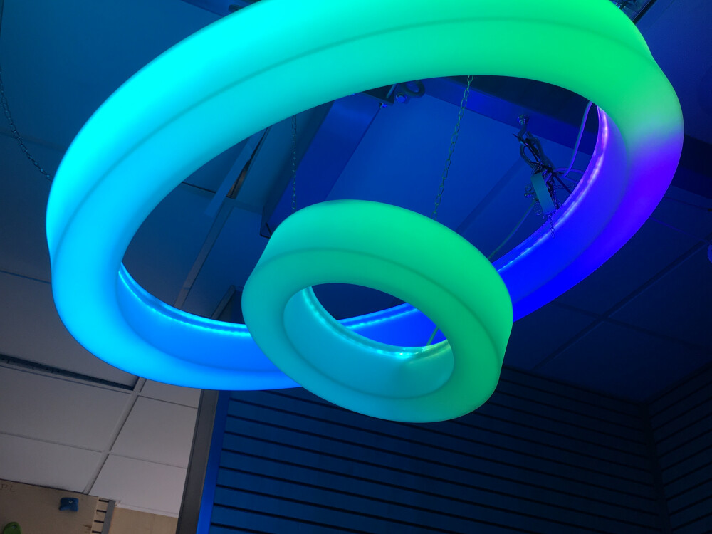 Led Colour Changing Ceiling Ring : Large - 100cm (includes Uk And Eu Adapter)