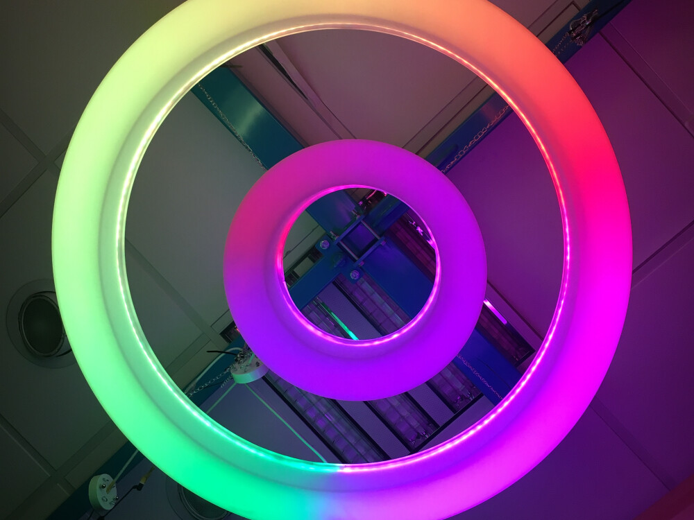 Led Colour Changing Ceiling Ring : Large - 100cm (includes Uk And Eu Adapter)