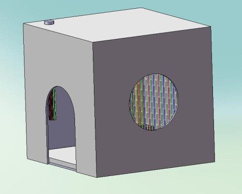 Large Wooden Padded Den For Bubble Tube & Fibres (new Dimenions - 115x115x140cm)