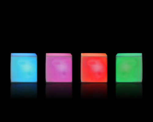 Colour Changing Mood Blocks (set Of 4) (battery Operated - Included)