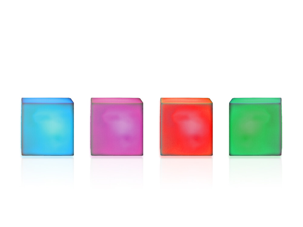 Colour Changing Mood Blocks (set Of 4) (battery Operated - Included)