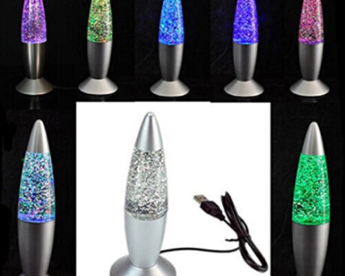 Rocket Shake & Shine Glitter Lamp (battery Operated - Included)