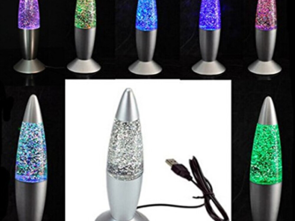 Rocket Shake & Shine Glitter Lamp (battery Operated - Included)