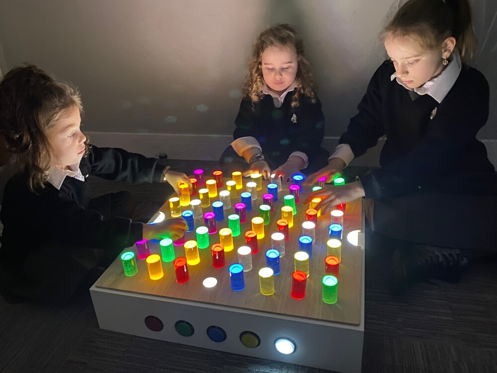 Table Top Panel With Coloured Rods