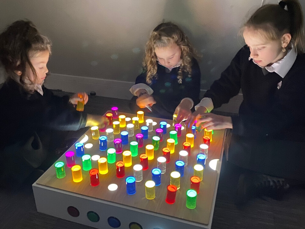 Table Top Panel With Coloured Rods