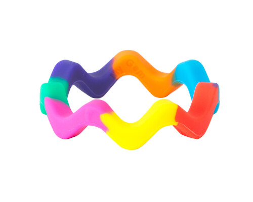 Rainbow Wavy Tread Bangle