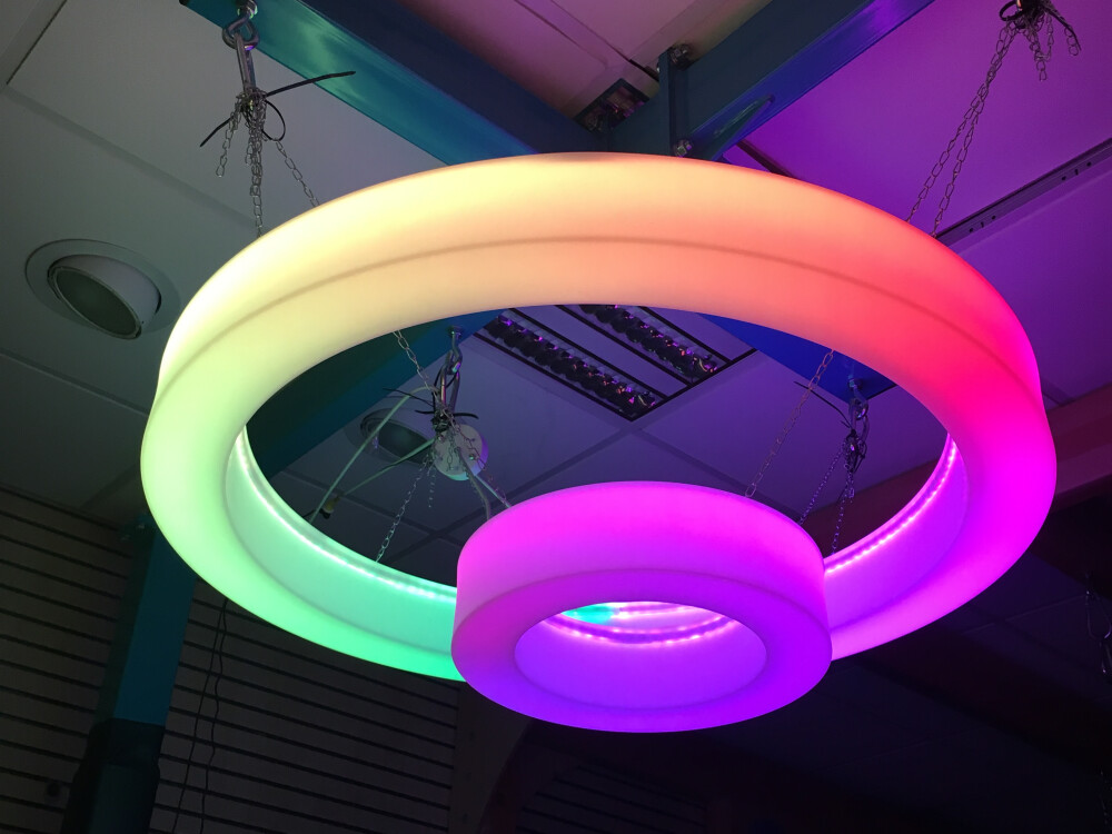 Led Colour Changing Ceiling Ring : Medium - 40cm (includes Uk And Eu Adapter)