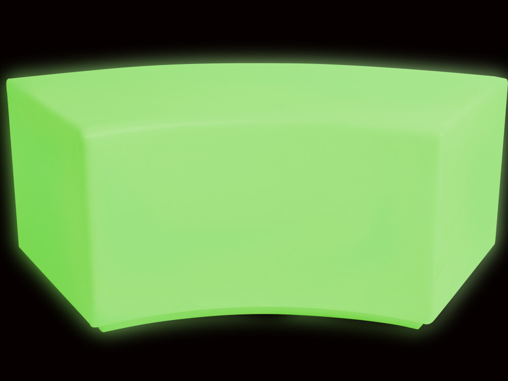 Colour Changing Curved Bench Seating (interchangeable Eu/uk Adapter)