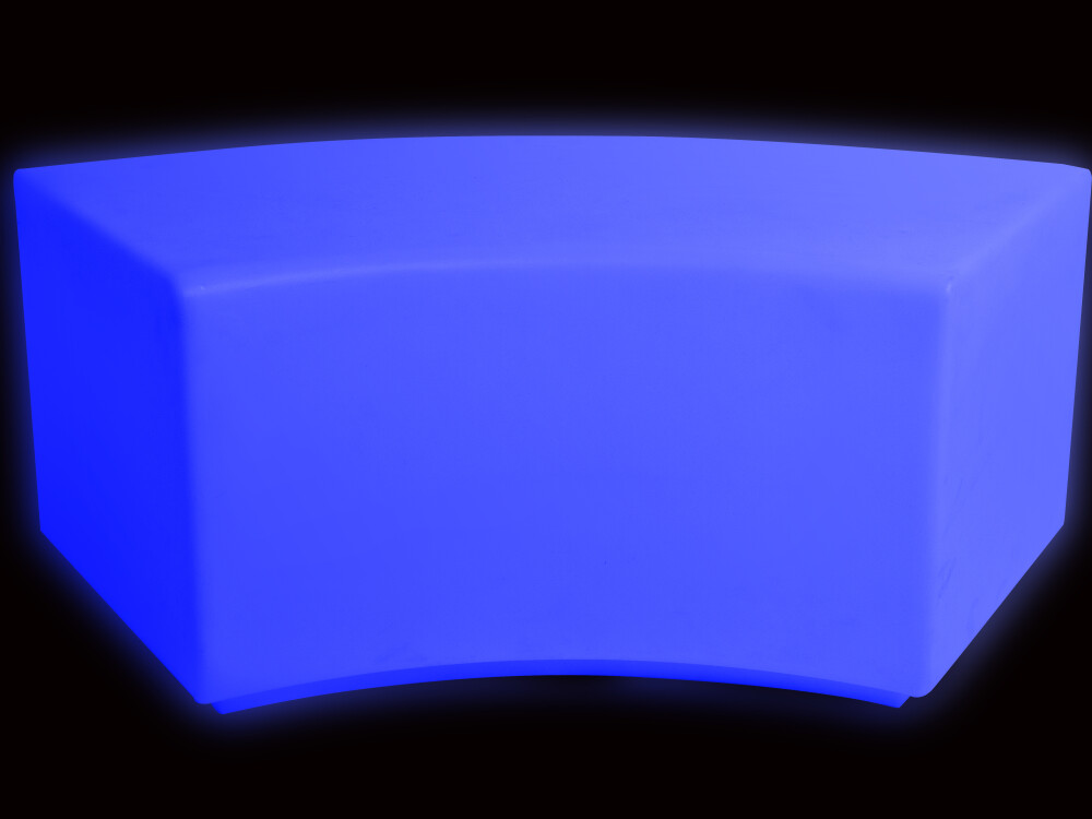 Colour Changing Curved Bench Seating (interchangeable Eu/uk Adapter)