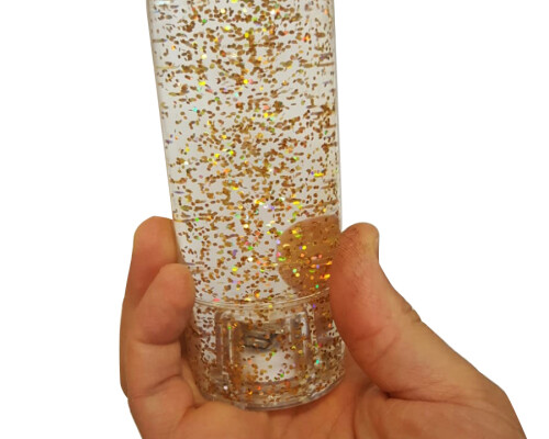 Gold And Silver Glitter Shake & Shine  Set Of 2 (battery Operated - Included)