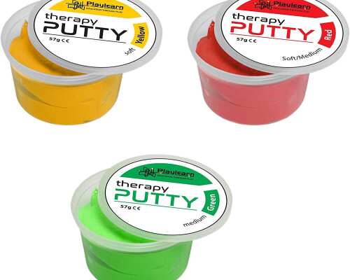 Therapy Putty (set Of 3) Soft (yellow), Soft/medium (red) And Medium (green)