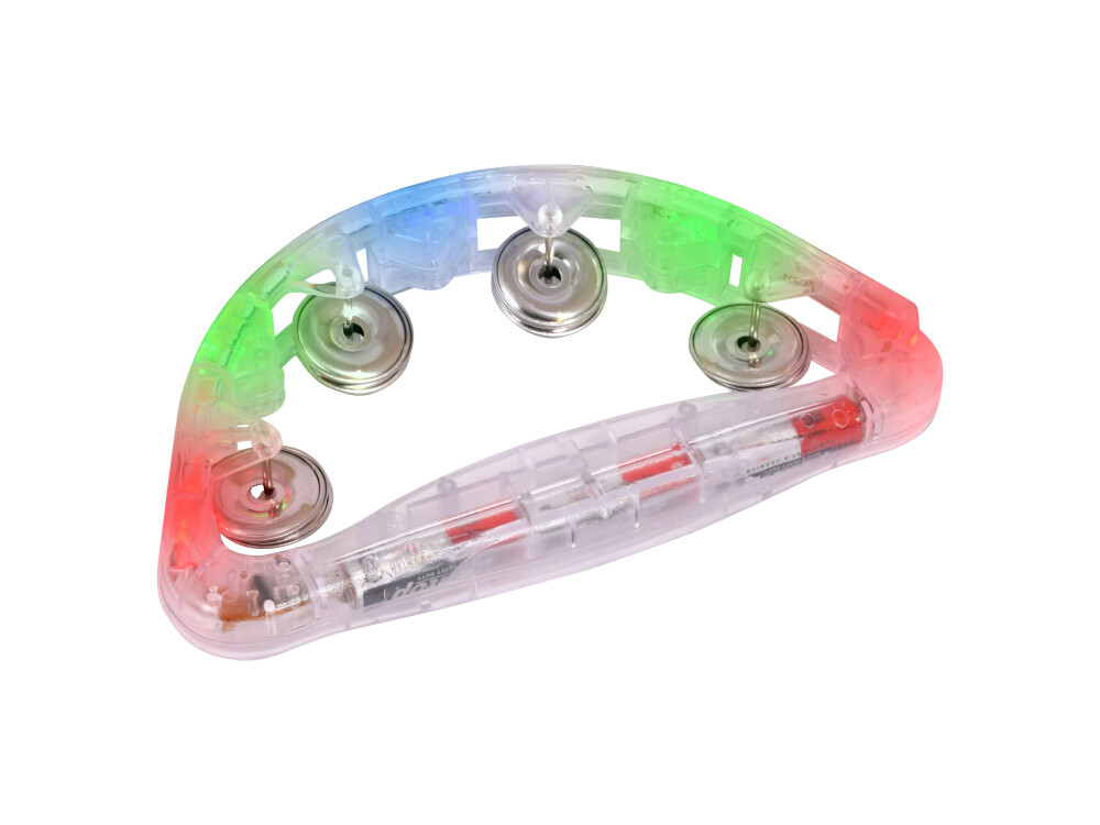 Large Light Up Tambourine (battery Operated - Included)