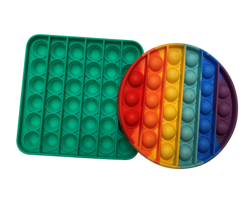 Pop Fidget Pad - Round - Multicoloured