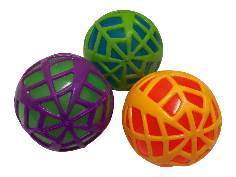 Easy To Grip Flashing Web Ball (battery Operated - Included)