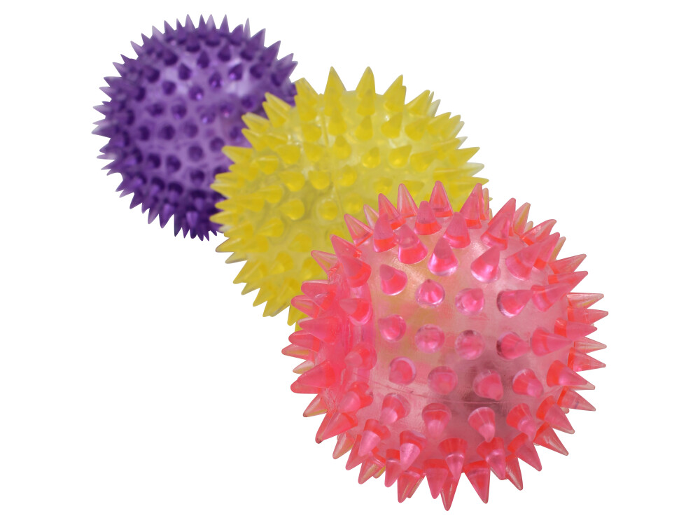 Flashing Spikey Light Up Ball (medium) (battery Operated - Included)