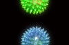 Flashing Spikey Light Up Ball (medium) (battery Operated - Included)