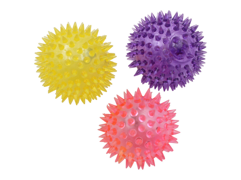 Flashing Spikey Light Up Ball (medium) (battery Operated - Included)