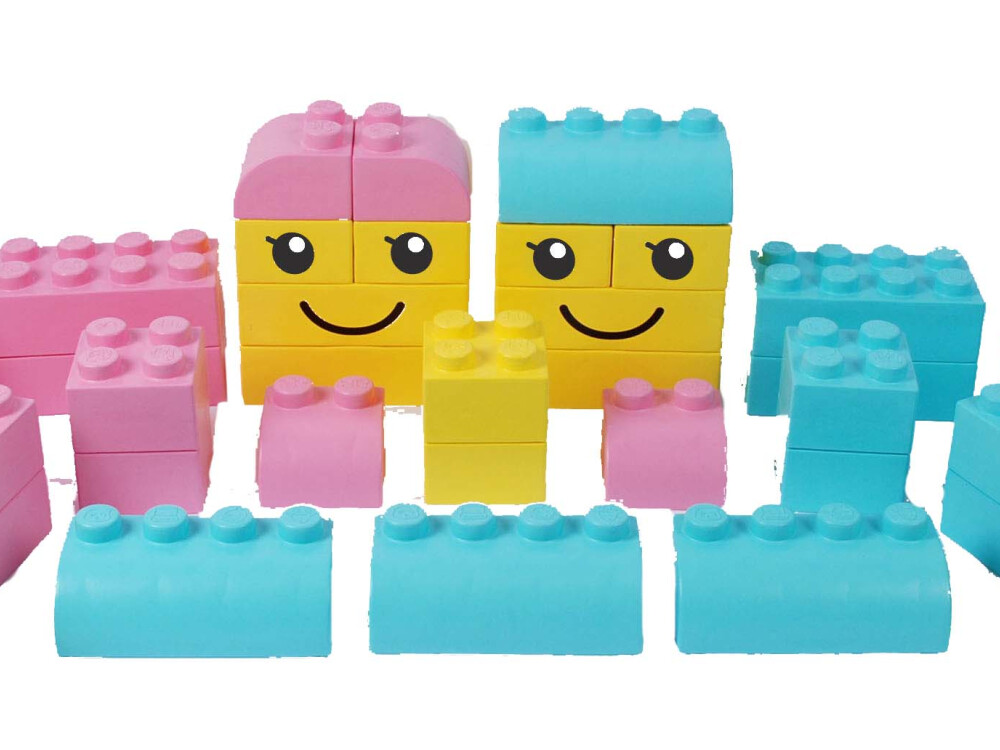 Wise Big Block Set Pastel Colours (42 Pieces)