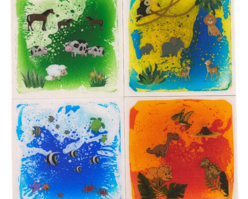 Animal Themed Liquid Floor Tiles S/4 30cm