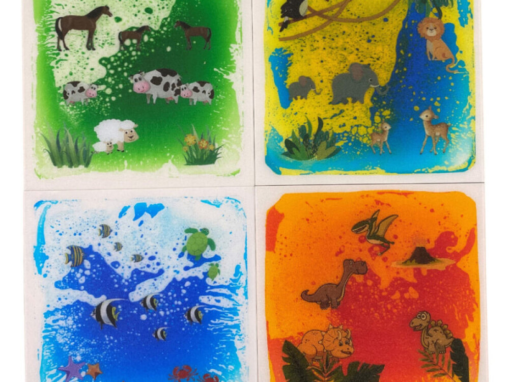 Animal Themed Liquid Floor Tiles S/4 30cm