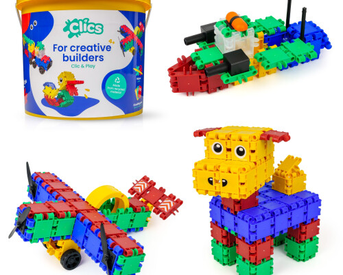 Clics Bucket 158 Pcs + 8 Plans