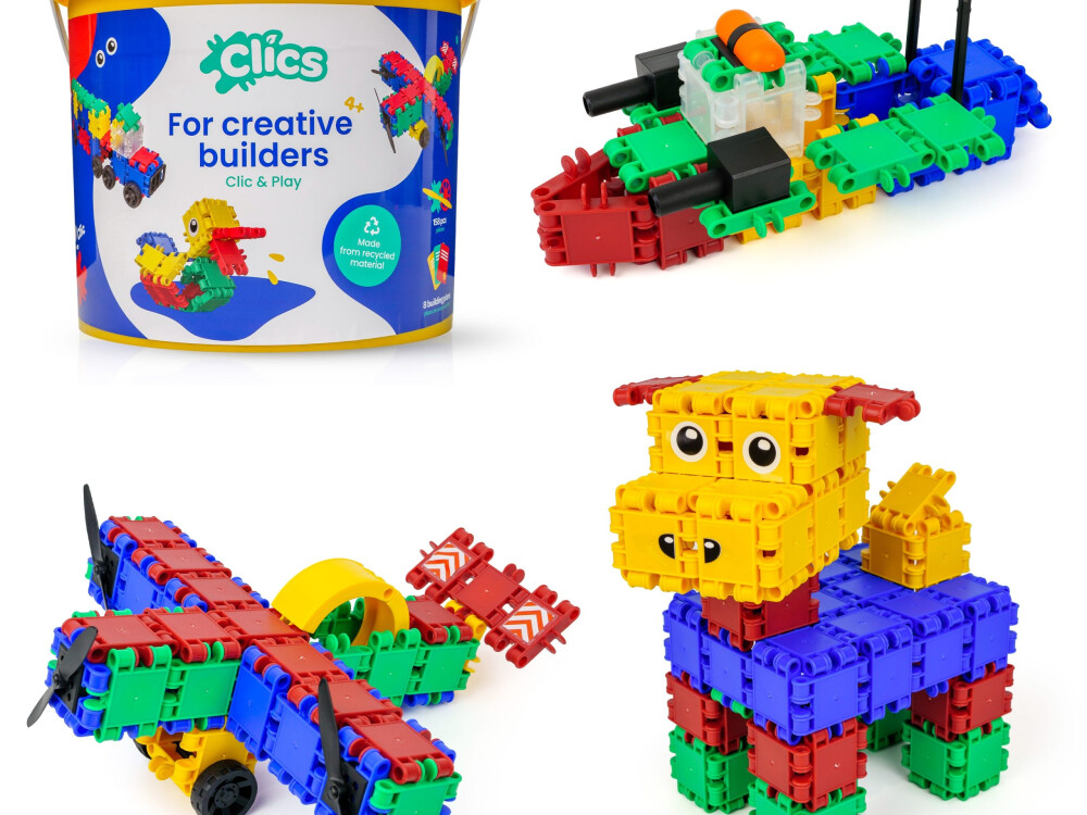 Clics Bucket 158 Pcs + 8 Plans