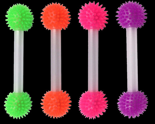 Spikey Light Up Double Baton (battery Operated - Included)